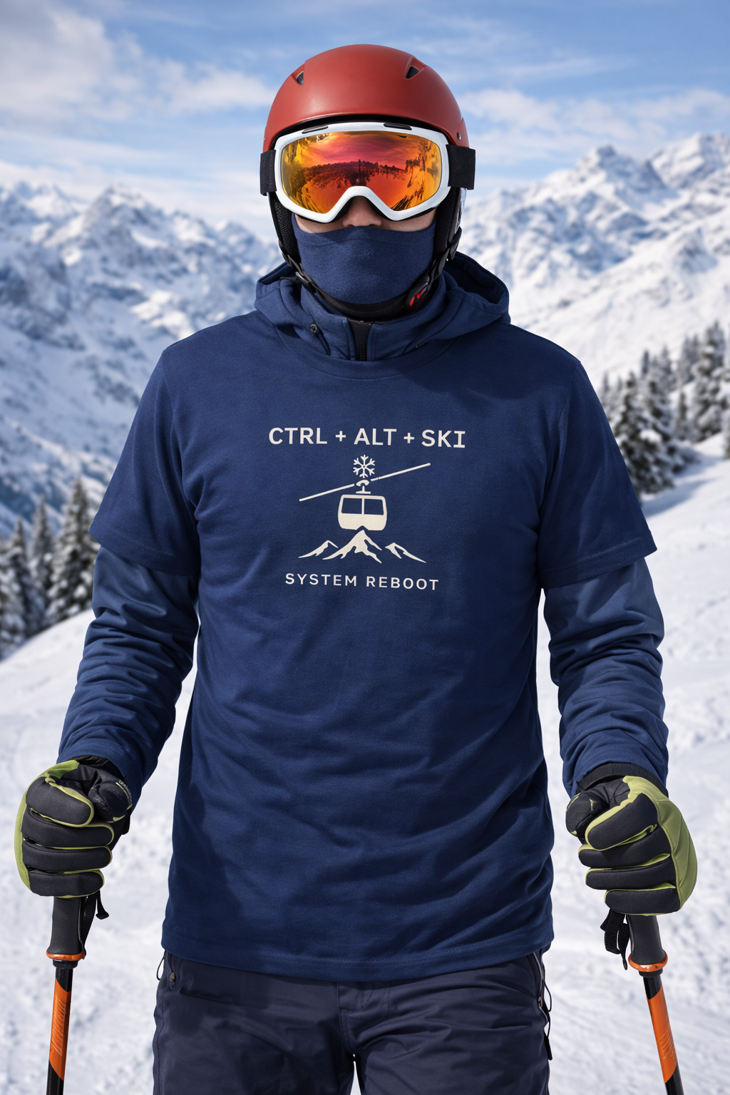 Pánské tričko - Ctrl Alt Ski