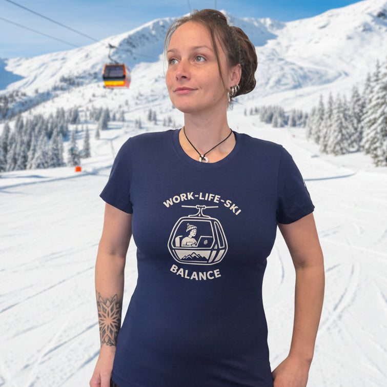 Dámské tričko - Work Life Ski Balance