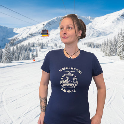 Dámské tričko - Work Life Ski Balance