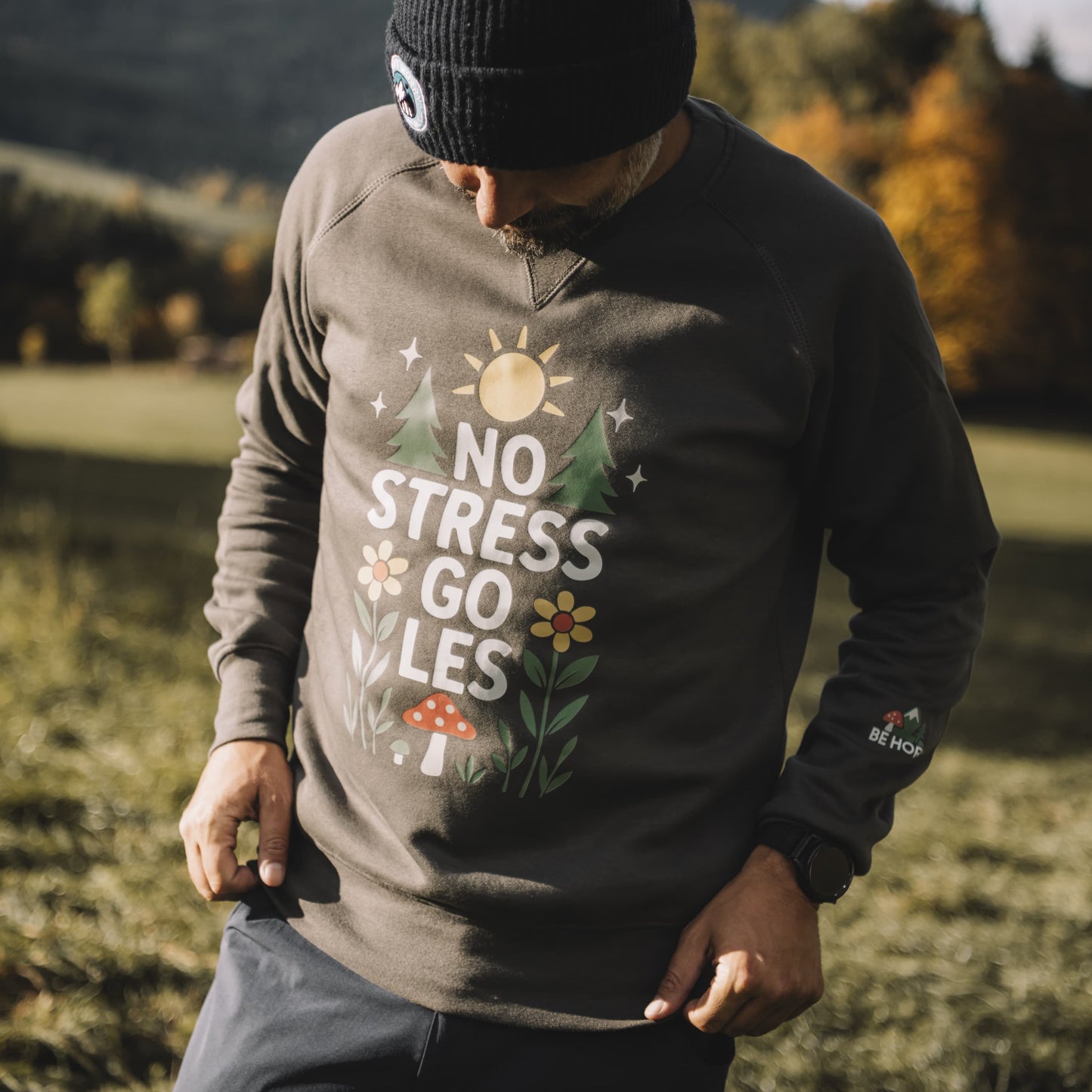 Pánská mikina - No stress go les