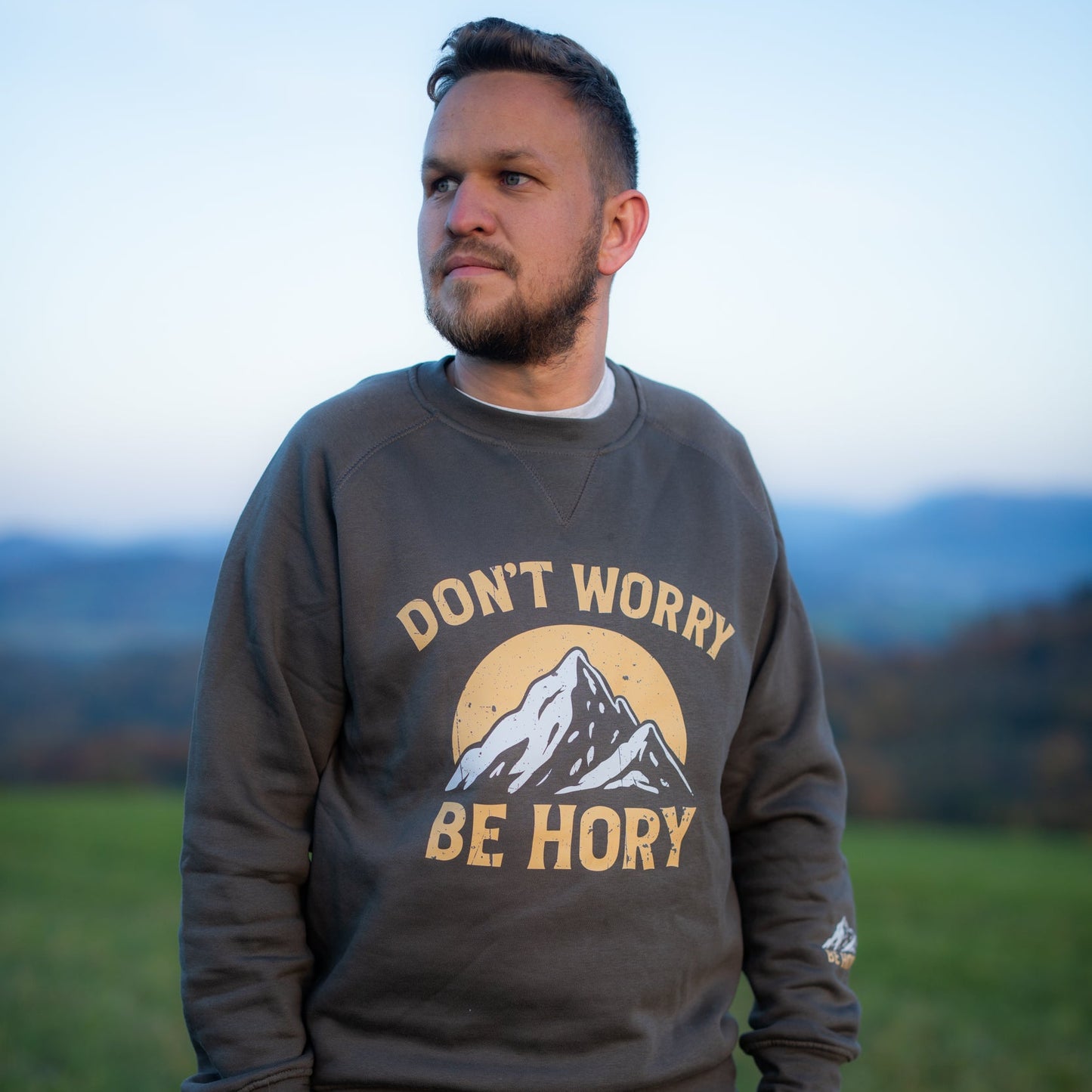 Pánská mikina - Don't worry be hory mountains