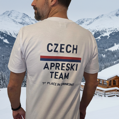 Pánské tričko - Czech Aprèski Team bílé správné