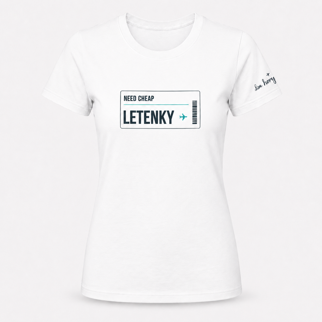 Need Cheap Letenky – Dámské cestovatelské tričko