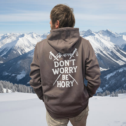 Pánská mikina s kapucí - Don't worry be hory samurai