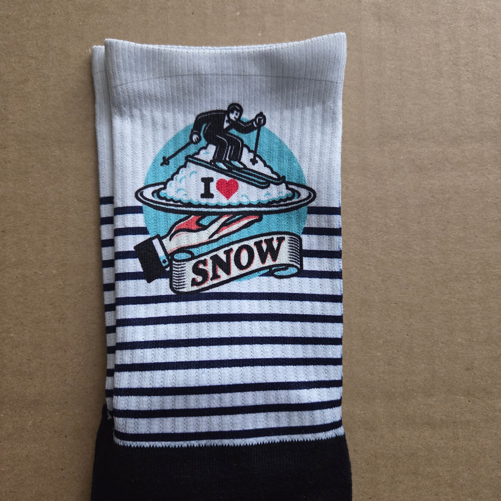 Ponožky s merinem I love snow