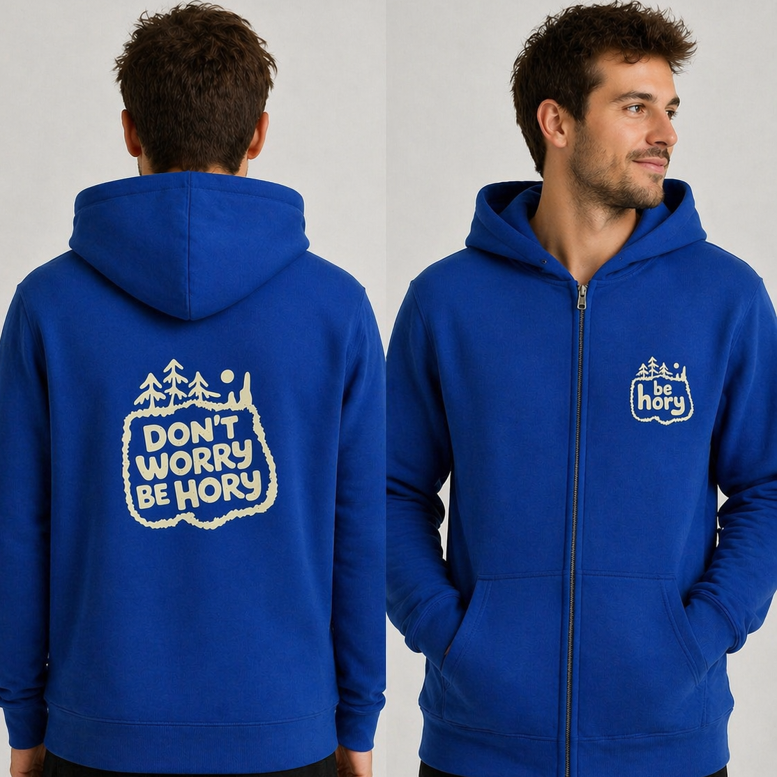 Don't worry be hory® Shishka – Pánská mikina s kapucí