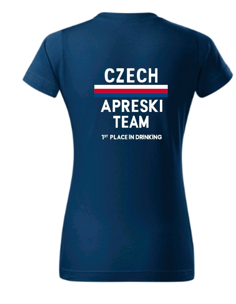 Czech Aprèski Team – dámské tričko, Námořnická modrá