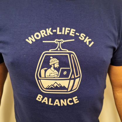 Pánské tričko - Work Life Ski Balance
