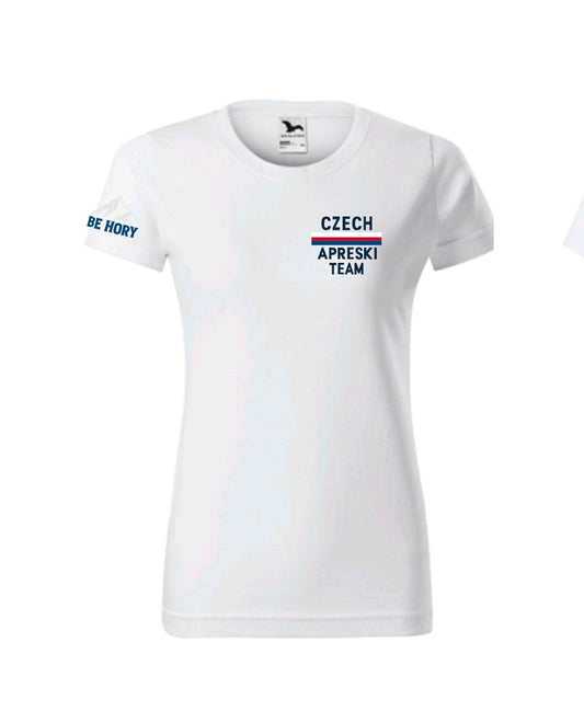 Dámské tričko - Czech Aprèski Team bílé správné