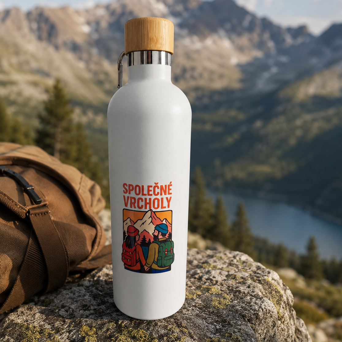 Společný vrcholy – Termoska s karabinou