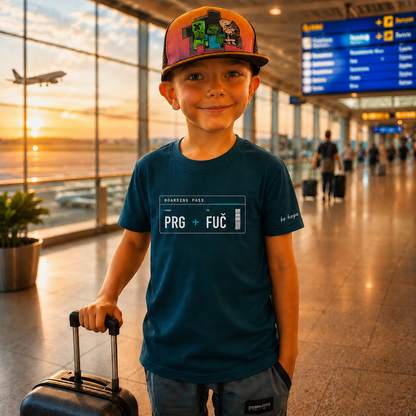 PRG->FUČ - Dětské tričko z bio bavlny