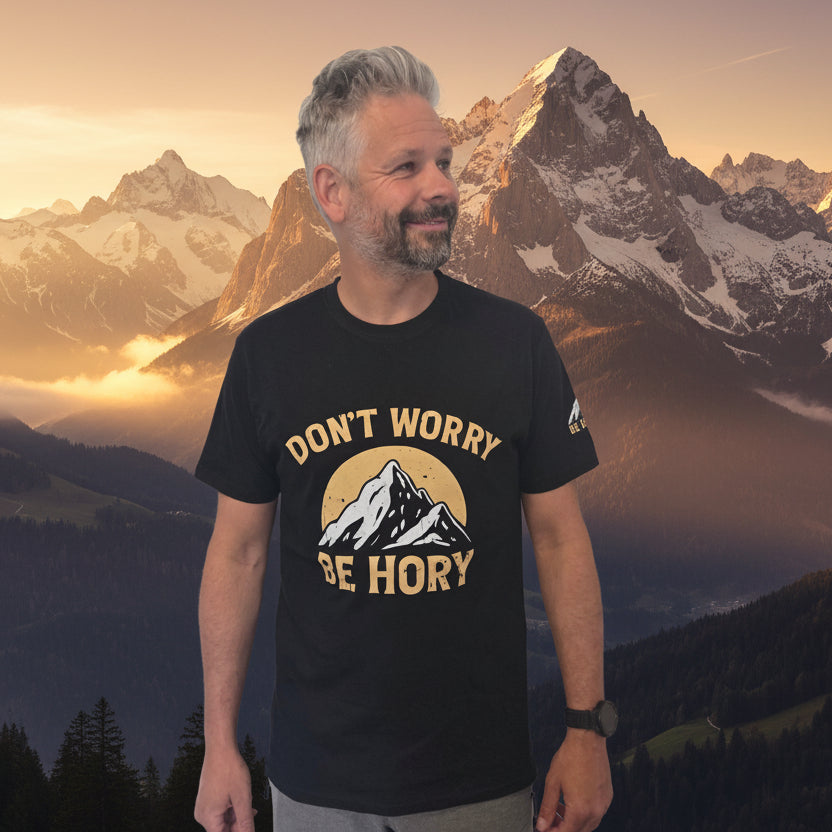 Don't worry be hory® mountains – Pánské tričko