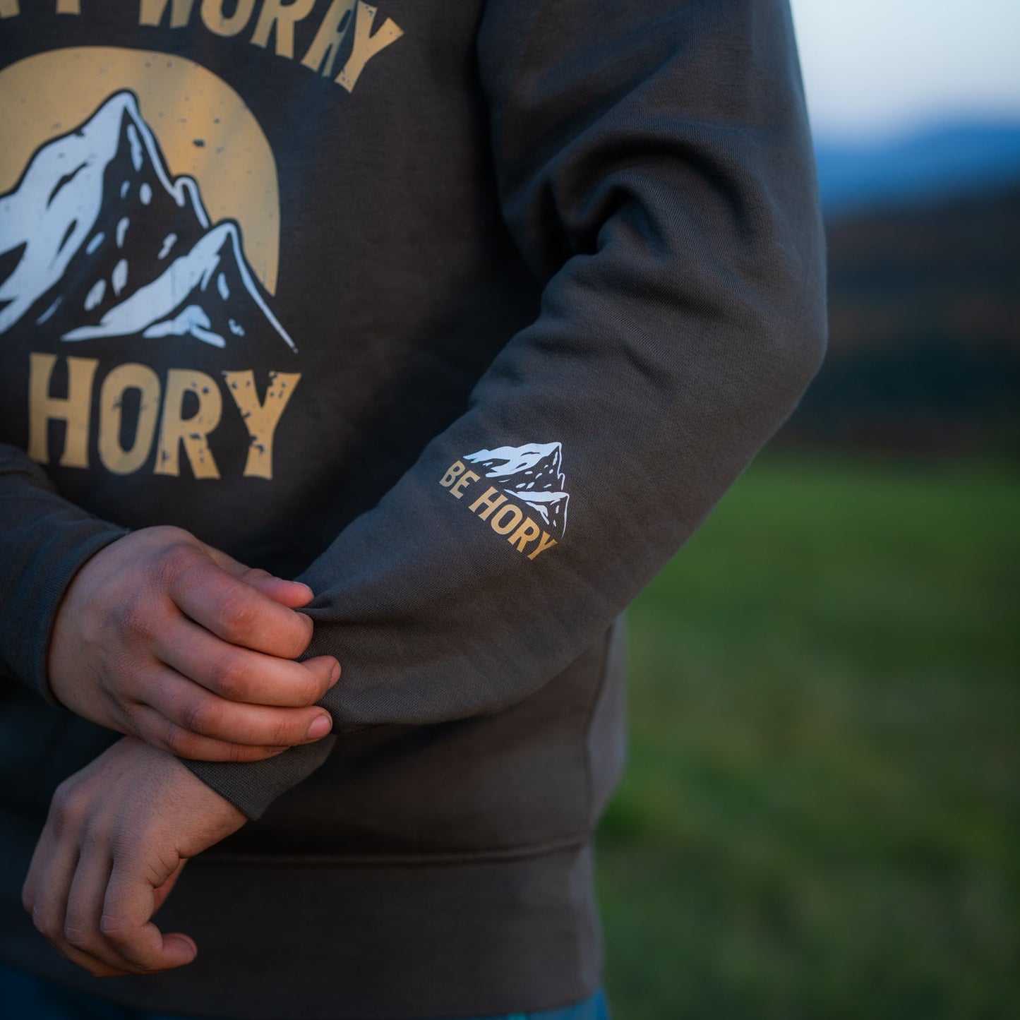 Pánská mikina - Don't worry be hory mountains