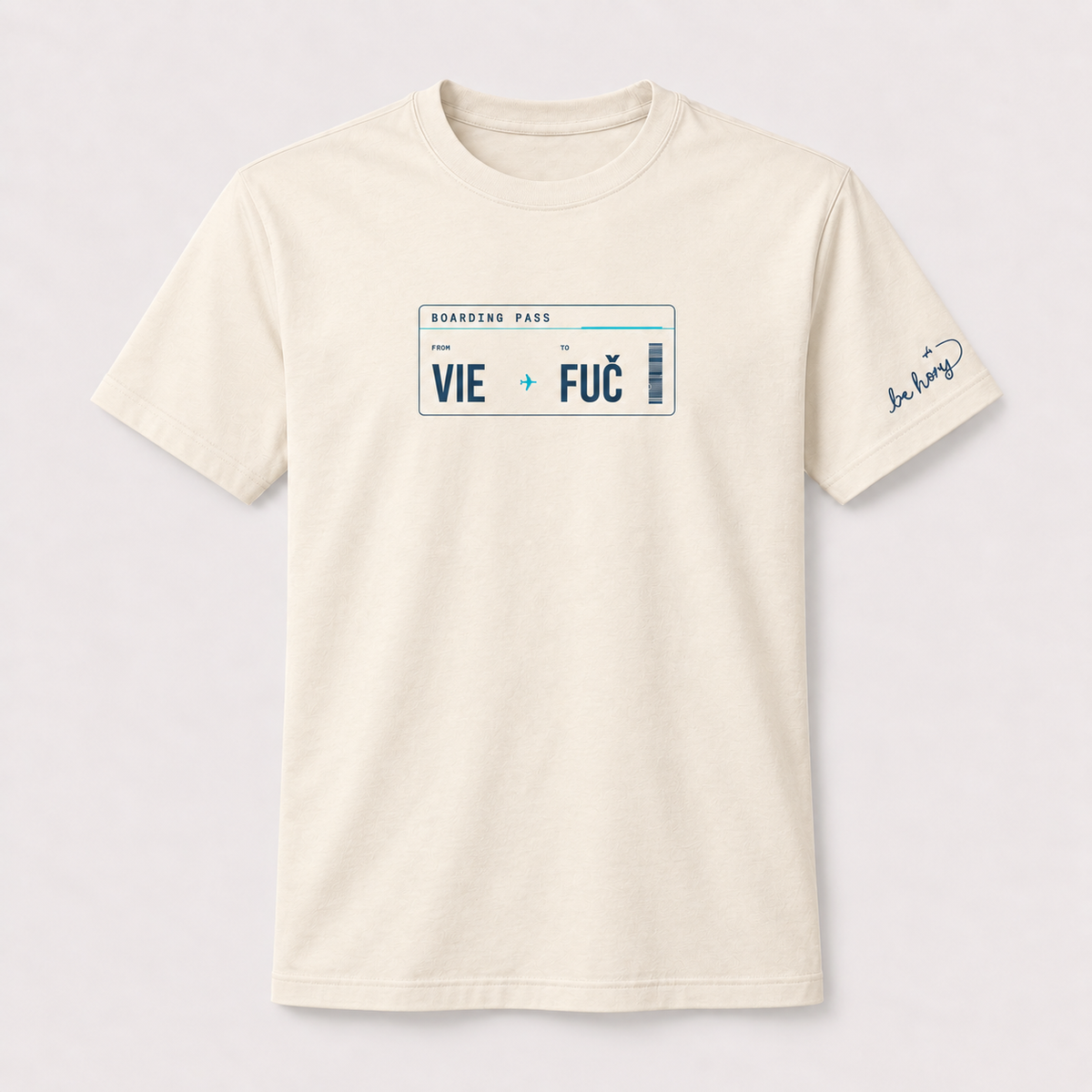 VIE ✈️ FUČ – Pánské cestovatelské tričko