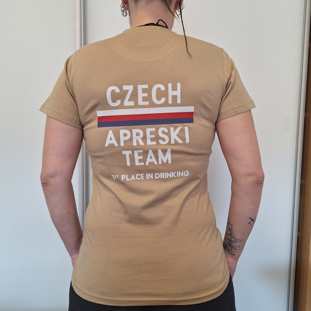 Czech Aprèski Team – dámské tričko, Béžová