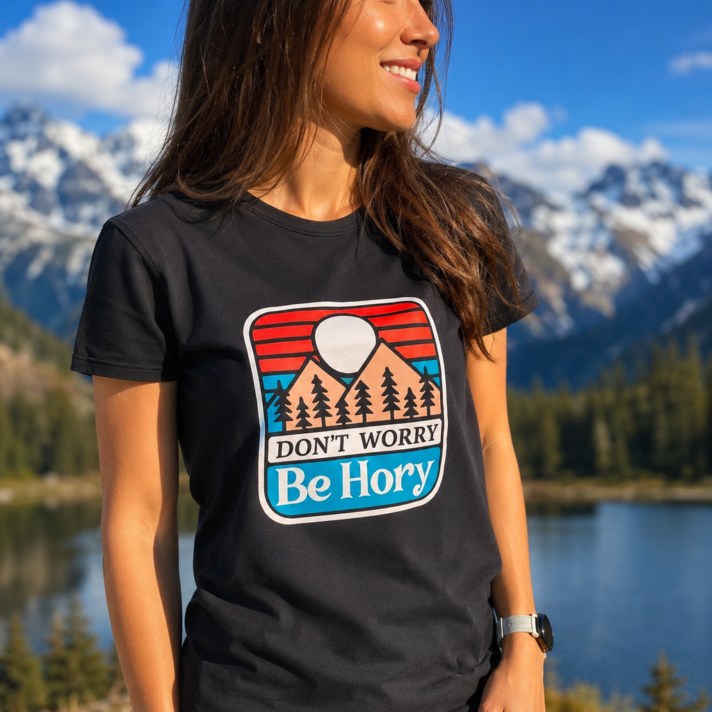 Don't worry be hory® Západ slunce – Dámské tričko