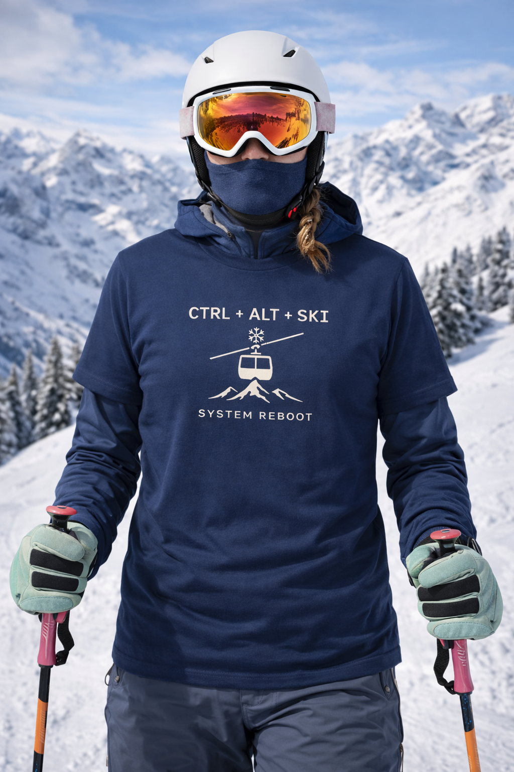 Dámské tričko - Ctrl Alt Ski