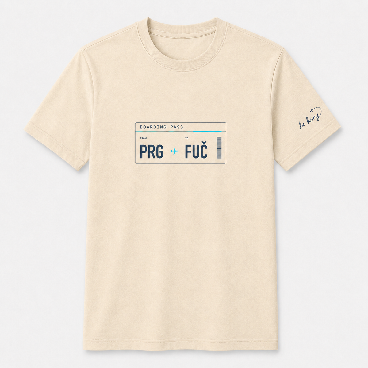 PRG ✈️ FUČ – Pánské cestovatelské tričko