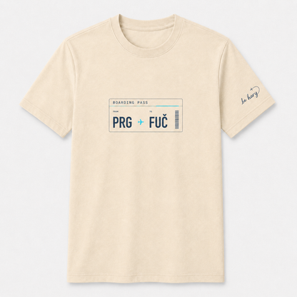 PRG->FUČ - pánské cestovatelské tričko
