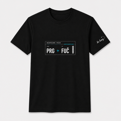 PRG->FUČ - pánské cestovatelské tričko