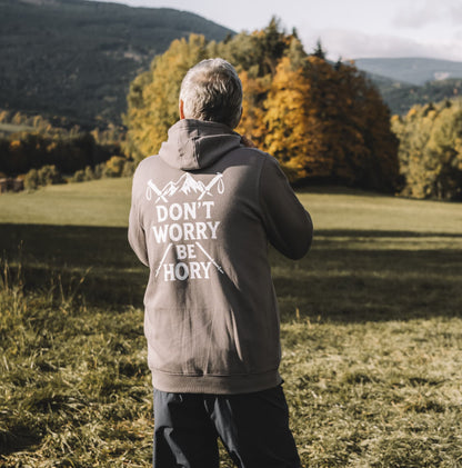 Pánská mikina s kapucí - Don't worry be hory samurai