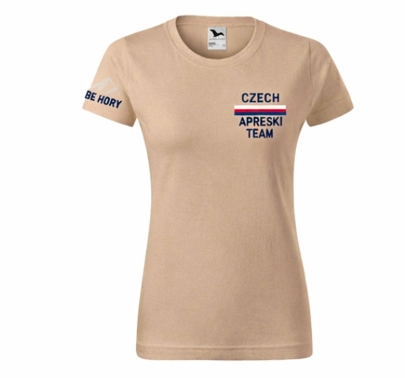 Czech Aprèski Team – dámské tričko, Béžová