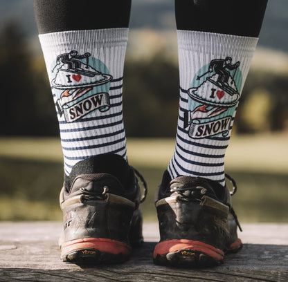 Ponožky s merinem I love snow