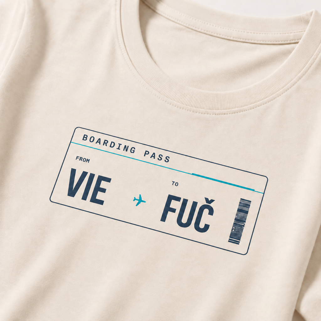 VIE ✈️ FUČ – Dámské cestovatelské tričko