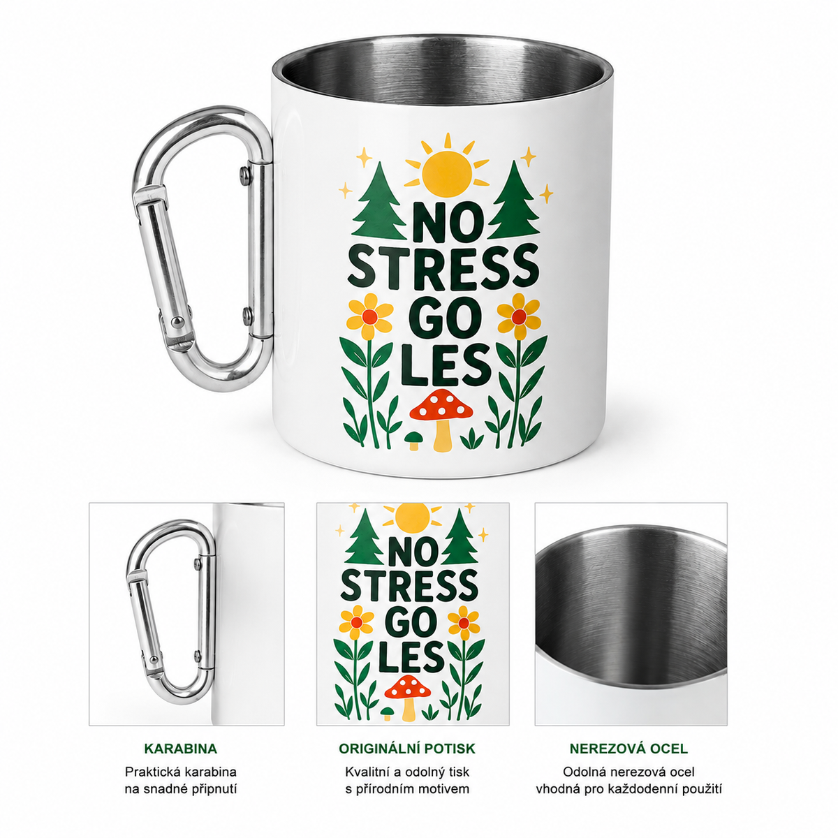 No stress go les® – Plecháček s karabinou