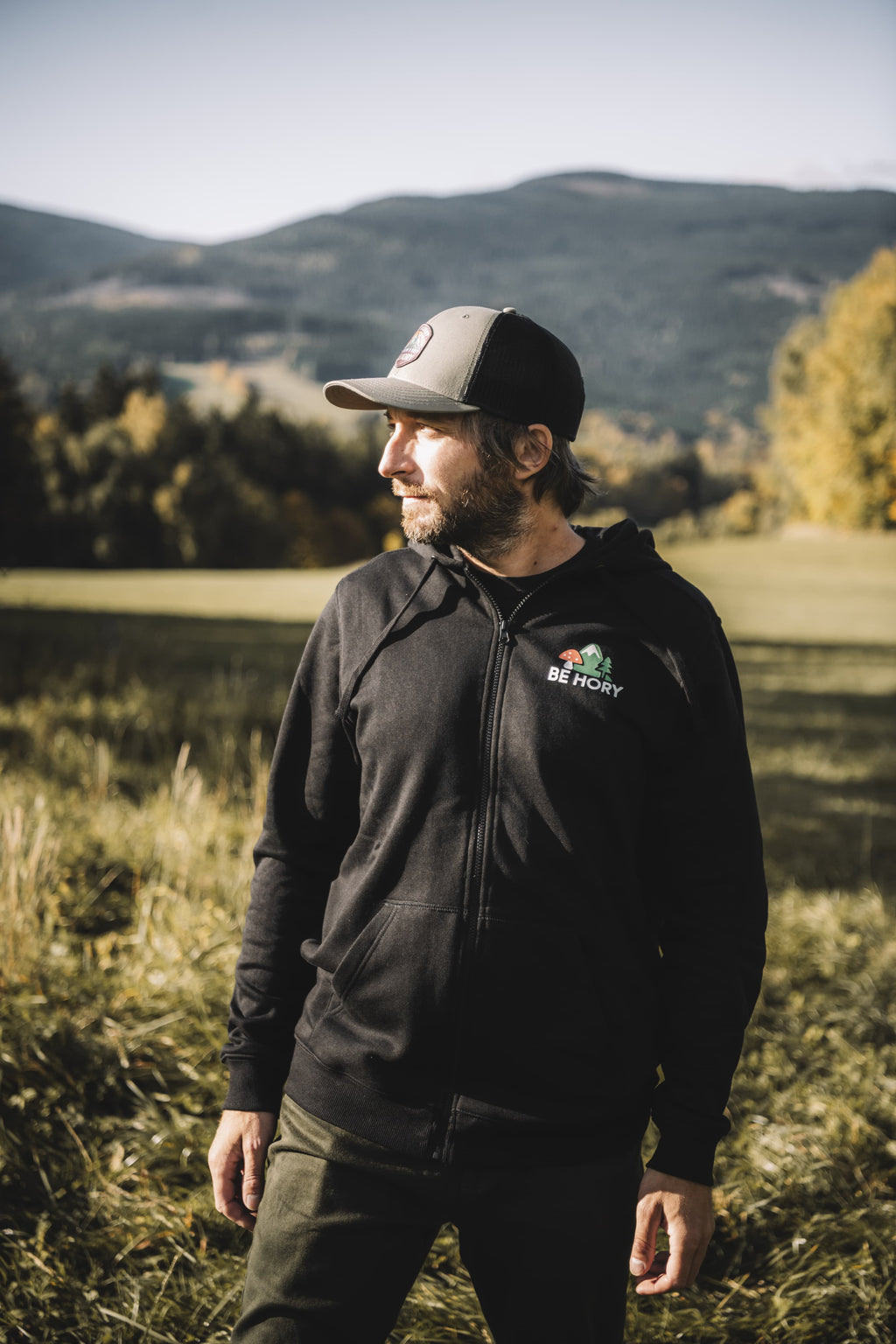 No stress go les – Pánská mikina na zip s kapucí