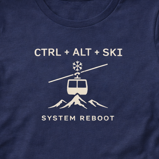 Dámské tričko - Ctrl Alt Ski