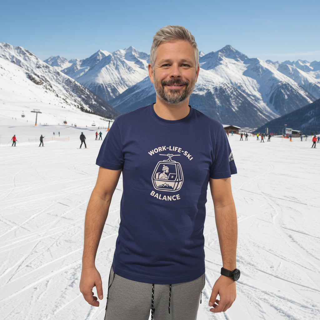 Pánské tričko - Work Life Ski Balance