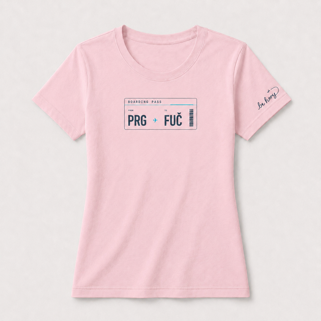 PRG ✈️ FUČ – Dámské cestovatelské tričko