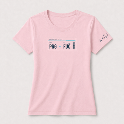 PRG->FUČ - Dámské cestovatelské tričko