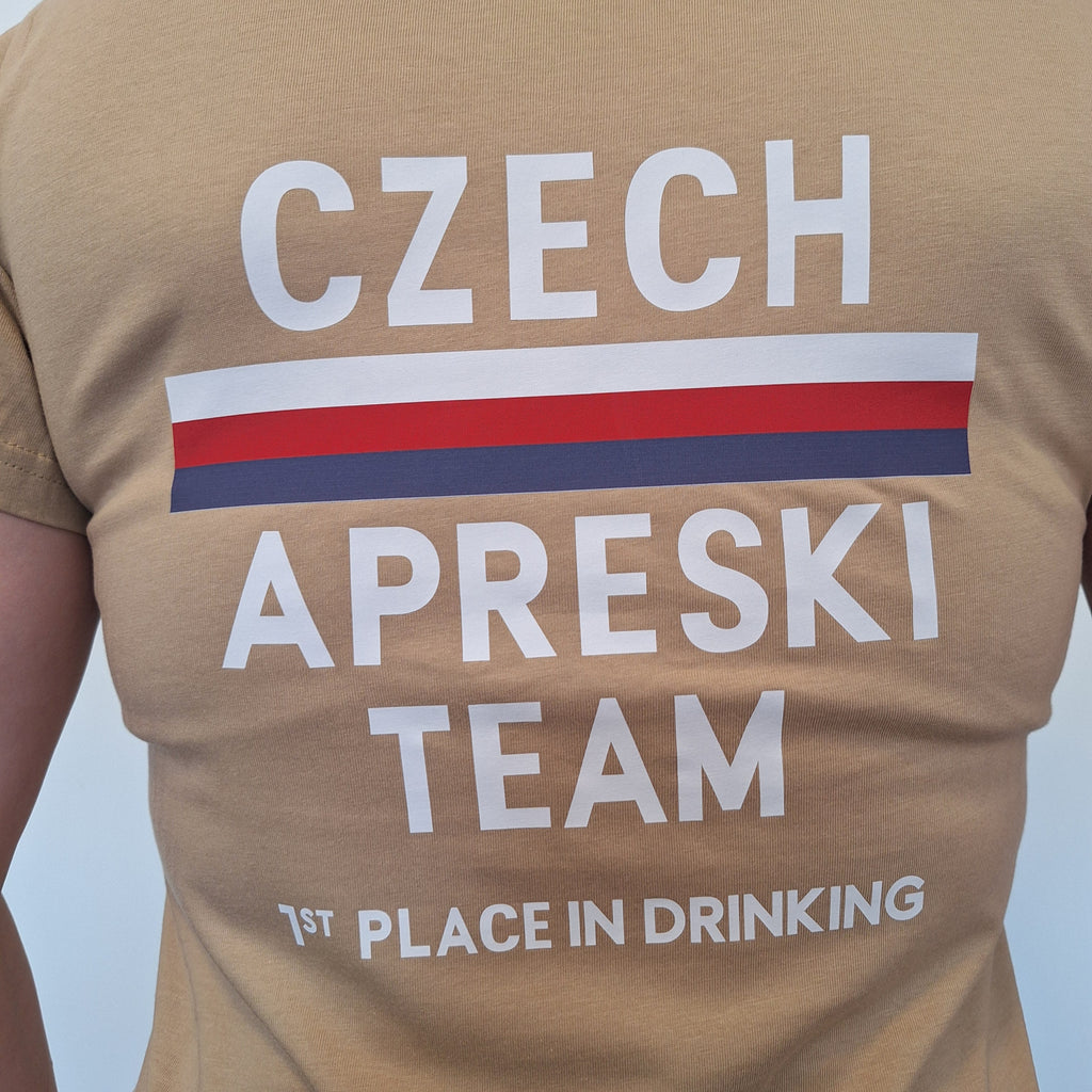 Czech Aprèski Team – dámské tričko, Béžová